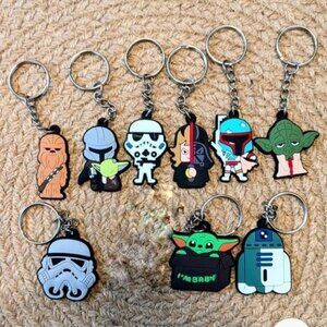 Star Wars Pack Of 9  Keychain  Collectible Set